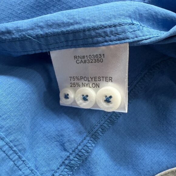 Simms Shirt Men XL Blue Performance Fishing Nylon Long Sleeve Vented Roll Tab 12 - Picture 7 of 14